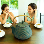 Load image into Gallery viewer, Cast Iron Tea Kettle, Japanese Tetsubin Teapot Coated with Enameled Interior, Durable Cast Iron Teapot with Stainless Steel Infuser for Stovetop Safe(1000ml/34oz)