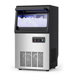 Load image into Gallery viewer, 100LBS/24H High Output - Commercial Ice Maker with 20LBS Storage Bin - Dual Water Inlets, 36 Ice Cubes/Cycle, 15" Compact Undercounter/Freestanding Design - Self-Cleaning for Home Bars, Outdoor