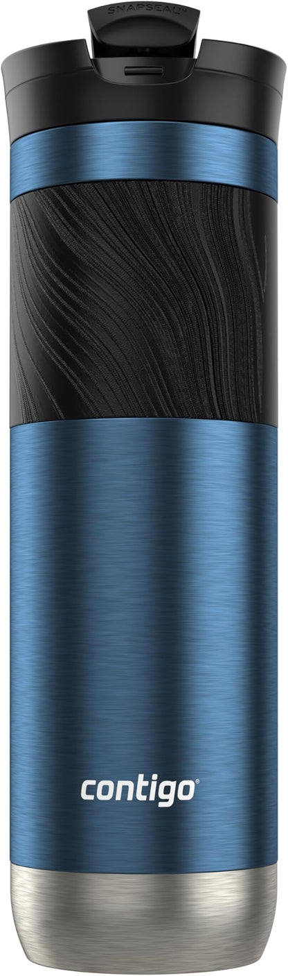 Contigo Byron 2.0 Stainless Steel Travel Mug with SNAPSEAL™ Lid and Grip 24 oz Blueberry