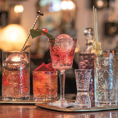 Barski Glass - Reversible Shot Glass - Jigger Tumbler - Designed Tumblers - Use for Liquor - Vodka - Cocktail - Set of 6 Glasses - One side is 1 oz, Other Side is 2 oz. - Made in Europe