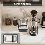 Load image into Gallery viewer, Espresso Knock Box, Coffee Knock Box for Espresso Grounds Disposal, Large Capacity, Equipped with Noise, Reduction Rubber Ring &amp; Steel Holder, Ideal Tool for Espresso Machines, Black (Large)