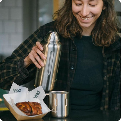 Bobber - 34 oz Vacuum Insulated Stainless Steel Water Bottle with Cup Lid - Dishwasher Safe - Keeps Drinks Hot for 48 Hours and Cold for 72 Hours - Double Walled Thermo Flask (Matte)