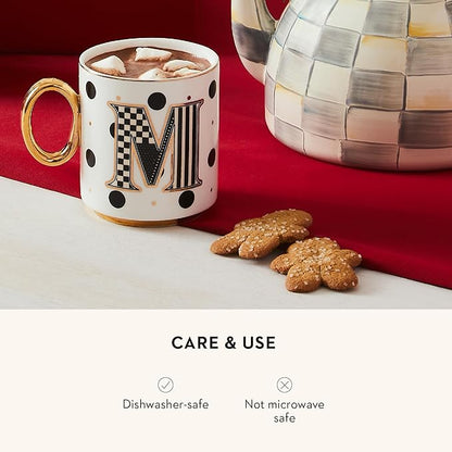 MACKENZIE-CHILDS My Mug, Decorative Ceramic Coffee Mug with Handle, Q