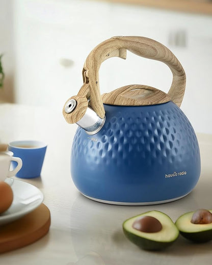 Tea Kettle,2.5 Quart Stovetop Tea Kettles Loud Whistle,Food Grade Stainless Steel Water kettles for Stove Top with Anti-hot Ergonomic Handle,Suitable for All Heat Sources