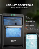 Load image into Gallery viewer, Nugget Ice Maker Countertop - Silonn Smart Pebble Ice Machine, Pellet Ice 44 lbs per Day, Crushed Ice from Timer Function and Status Alerts with Silonn App, Stainless Steel
