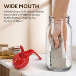 Load image into Gallery viewer, Glass Pitcher with Lid, 64 OZ Mason Jar Pitcher Double Leak Proof, 2 Quart Breast Milk Storage Containers for Fridge, Wide Mouth Glass Jar for Sun Tea, Juice, Cold Brew Coffee