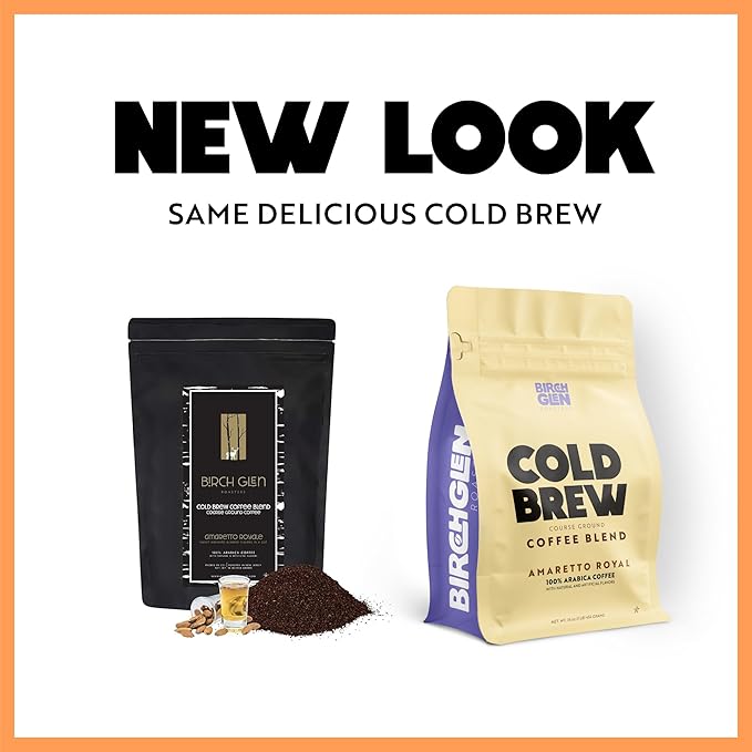 Birch Glen Roasters Cold Brew Coffee | Flavored Coarse Ground Coffee | Medium Roast | Artisanal Roasting | 100% Arabica |1 LB Bag | Chocolate Raspberry