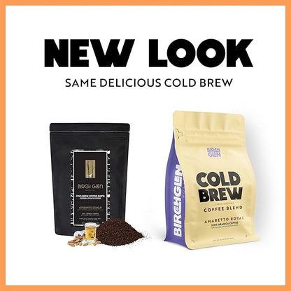 Birch Glen Roasters Cold Brew Coffee | Flavored Coarse Ground Coffee | Medium Roast | Artisanal Roasting | 100% Arabica |1 LB Bag | Chocolate Raspberry