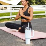 Load image into Gallery viewer, 30 oz Tumbler with Handle, Tumbler with Lid and Straw, Double Wall Vacuum Insulated Travel Mug Stainless Steel Tumbler for Hot and Cold, Cupholder Friendly (Blue)