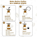 Load image into Gallery viewer, Pour Over Coffee Maker with Reusable Stainless Steel Drip Filter, Lead-Free Borosilicate Glass Coffee Carafe with Modern Wooden Collar for 1-6Cup, Circular Clear (800ml/27oz)