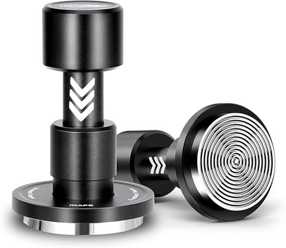 IKAPE 58.35MM V6 Impact Espresso Tamper with Sound Feedback, 15lb/30lb Interchangeable Springs, Espresso High Tamper with Triple-spring System, Fits Over 58mm portafilters