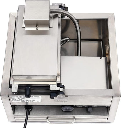 1.5kw Fish Waffle Maker, Stainless Steel Non-Stick Electric Cake W-affle M-aker with Double-Sided Heating Plate, Waffle Maker with 3 Fish-Shaped Mold Slots, 122~572℉, Anti-Scald Handles, Timer（0-5min）