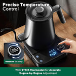 Load image into Gallery viewer, Electric Kettle, HIYAKOI Gooseneck Electric Kettle with Temperature Control, Pour Over Kettle for Coffee &amp; Tea, 1200W Quick Heating Stainless Steel Hot Water Kettle Electric, Keep Warm, 0.8L