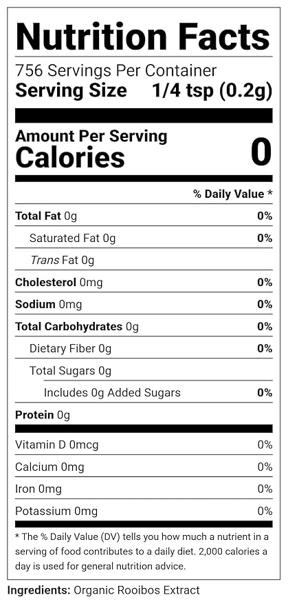 Terrasoul Superfoods Organic Instant Rooibos Tea, 3.5oz – Naturally Caffeine-Free Herbal Tea, USDA Organic & Antioxidant-Rich