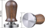 Load image into Gallery viewer, 53mm Calibrated Espresso Tamper, Calibrated Coffee Tamper with Spring Loaded Wooden Handle Stainless Steel Flat Base, Professional Barista Espresso Hand Tamper