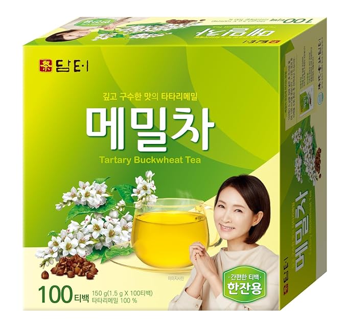 Damtuh Tartary Buckwheat Tea – Nutty & Refreshing Herbal Tea, Caffeine-Free, 100 Tea Bags (1.5g each)