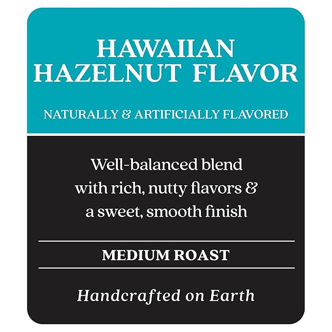 Copper Moon Medium Roast Whole Bean Coffee, Hawaiian Hazelnut Blend, 2 Lb