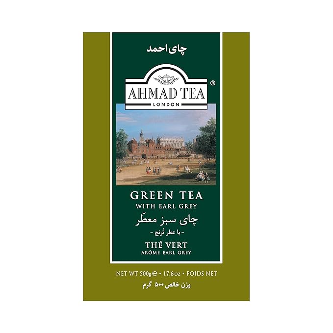 Ahmad Tea Green Tea, Earl Grey Loose Tea, 500 Gram