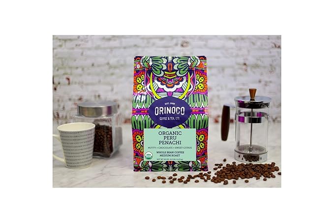 Orinoco Organic Peru 2.5lb bag, Medium Roast, Whole Bean Coffee, 100% Organic Arabica beans