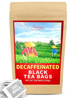 Load image into Gallery viewer, TeeLux Decaf Black Tea Bags, Smooth &amp; Full-Bodied Taste, Premium Decaffeinated Black Tea, 100 Count Tea Bags
