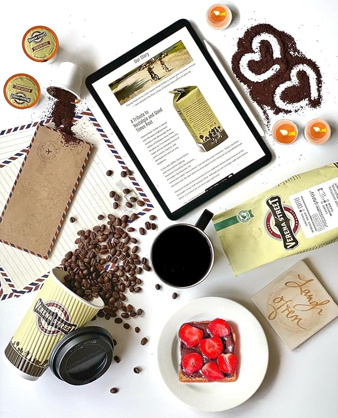 Verena Street 11 Ounce Ground, Swiss Water Process Decaf Coffee, Sunday Drive Decaffeinated, Medium Roast Rainforest Alliance Certified Arabica Coffee (Pack of 2)