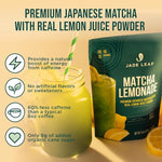 Load image into Gallery viewer, Jade Leaf Matcha Lemonade Mix, Matcha Powder with Real Lemon Juice, Japanese Matcha Green Tea, Barista Crafted Energy Drink (15 Servings, 5.8oz Packet)