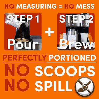 Coffee Packets – Southern Texas Butter Pecan Flavored Medium Roast | Low Acid Mold Free Ground Fractional Packs for 12 Cup Brewers | 2 oz Single-Pot Bags, 12 Count – Sarasota