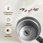 Load image into Gallery viewer, Milk Frother, 4-in-1 Milk Frother and Steamer, 10.6oz Electric Milk Steamer, Automatic Cold and Hot Foam maker for Lattes, Cappuccinos, Ceramic Lining Interior (Polished)