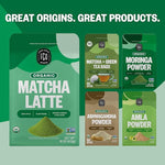 Load image into Gallery viewer, FGO Organic Matcha Latte Powder, 16 Ounce Bulk Resealable Bag, Japanese Matcha with Organic Cane Sugar, Lightly Sweetened, Packaging May Vary (Pack of 1)
