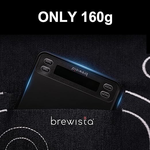 Brewista Smart Coffee Scale III with Timer, 2kg/0.1g High Precision Scale for Espresso and Pour-Over Coffee, Portable Mini Digital Kitchen Scale with Automatic Timing, Rechargeable, 5 Modes