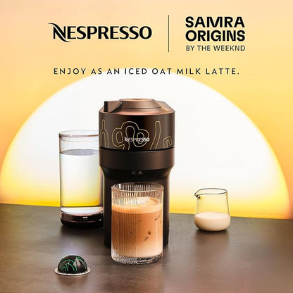 Nespresso Vertuo Pop+ Coffee and Espresso Maker by De'Longhi, Samra Origins by The Weeknd Vertuo Buna Yellow