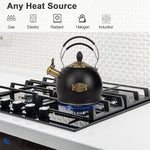 Load image into Gallery viewer, Whistling Tea Kettle Stainless Steel Teapot, Teakettle for Stovetop Induction Stove Top, Fast Boiling Heat Water Tea Pot 2.6 Quart