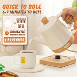 Load image into Gallery viewer, Ceramic Electric Kettle, Automatic Shut Off Tea Kettle &amp; Hot Water Boiler Pot For Coffee &amp; Tea, Prevent Boil Dry, 1.2L 1000W, Cream White