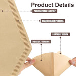 Load image into Gallery viewer, 600 Count Coffee Filter #2, 2 Cone Coffee Filters, Unbleached Natural Coffee Filters Paper Compatible with Drip and Pour Over Coffee Maker(2-6 Cup)