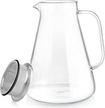 Load image into Gallery viewer, Teabloom One-Touch Tea Maker, 2-in-1 Teapot and Kettle with Stainless Steel Filter Lid for Loose Tea – Stain-free Borosilicate Glass Teapot (56 Oz) – Tea Connoisseur's Choice