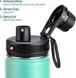 Load image into Gallery viewer, koodee Insulated Water Bottle, 32 oz Stainless Steel Double Wall Vacuum Wide Mouth Sport Bottle with Leakproof Spout Lid (Teal)