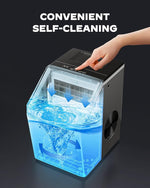 Load image into Gallery viewer, Silonn Ice Maker Countertop 44lbs/Day, Ice Cube Maker with Self-Cleaning, Stainless Steel Ice Machine with 2 Water Fill Options, Compact for Home Office Bar Party
