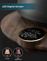 Load image into Gallery viewer, Gooseneck Electric Kettle with ±1℉ Temperature Control for Pour Over Coffee &amp; Tea, Quick Heating, BPA-Free Stainless Steel, Built-in Brew Timer, 1500W/0.9L (Rainforest)