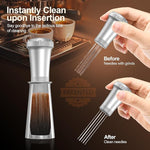 Load image into Gallery viewer, WDT Espresso Stirrer, Espresso Distribution Tool with Self Cleaning Brush, 10 x 0.35mm WDT Needles and Extra 10 Needles for Espresso Distributor, Aluminum Handle with Stand for Barista