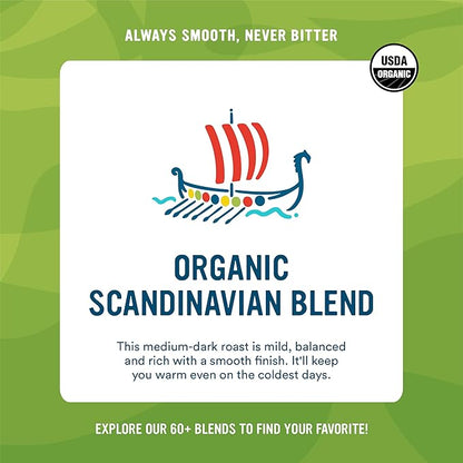 Cameron's Coffee Roasted Whole Bean Coffee, Organic Scandinavian Blend, 4 Pound