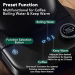 Load image into Gallery viewer, Electric Kettle, HIYAKOI Gooseneck Electric Kettle with Temperature Control, Pour Over Kettle for Coffee &amp; Tea, 1200W Quick Heating Stainless Steel Hot Water Kettle Electric, Keep Warm, 0.8L