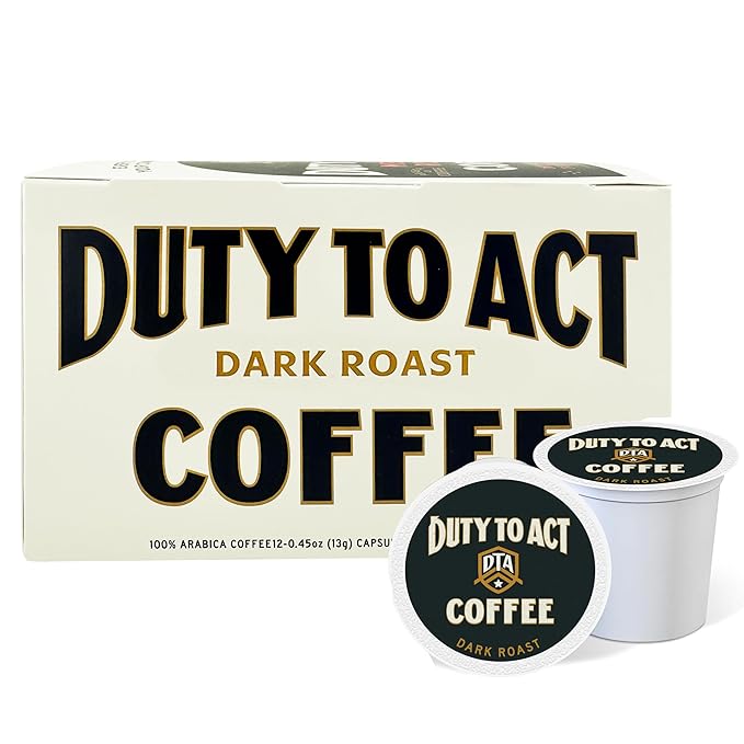 Duty to Act Dark Roast K-Cup, 12, 5.4 Ounce Pods (Pack of 5)