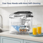 Load image into Gallery viewer, Portable Bullet Ice Maker Machine, One-Click Operation Ice Machine 34LBS/24Hr Production, 6-8 Minutes Quick Ice Making, 1.2L Water Tank, Silver