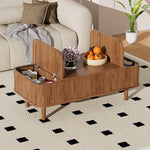Load image into Gallery viewer, Walnut Coffee Table with Storage, Lift Top Coffee Table, Mid Century Modern Coffee Tables, Lift up Center Table for Living Room