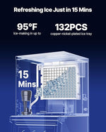 Load image into Gallery viewer, VEVOR Commercial Ice Maker Machine - Head, 300 Lbs/Day Stainless Steel Ice Machine with Scheduled Ice-Making, Self-Cleaning, Adjustable Thickness, Ideal for Restaurant Bar Cafe Hotel - Head Only