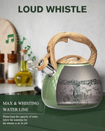 Load image into Gallery viewer, Tea Kettle Stovetops, 2.5 Quart Food Grade Stainless Steel Water kettles for Stove Top Teatop with Anti-hot Ergonomic Handle,Suitable for All Heat Sources