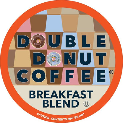 Double Donut Coffee Breakfast Blend Coffee Pods, Light Roast Coffee in Recyclable Single-Serve Pods for Keurig K Cups Brewer Machines, 48 Count Bulk Pack, original version