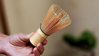 10 Pcs Matcha Whisk Set - 15 OZ Matcha Bowl with Spout and Whisk Holder & Measuring Cup - Bamboo Matcha Scoop and Spoon - Stainless Steel Sifter - Cleaning Brush - Matcha Kit for Japanese Tea Ceremony