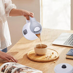 Load image into Gallery viewer, Aigostar Small Electric Kettle, 1L Portable Electric Tea Kettle 1100W with Automatic Shut-Off and Boil Dry Protection, Travel Hot Water Boiler Cordless for Making Coffee and Tea, BPA-Free, Grey