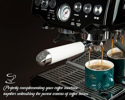 𝟓𝟒𝐦𝐦 𝐃𝐨𝐮𝐛𝐥𝐞 𝐒𝐩𝐨𝐮𝐭 Portafilter Fits Breville Barista Express and 54mm Breville Machines, Espresso Bottomless Portafilter with Puck Screen 53.5mm and Filter Basket